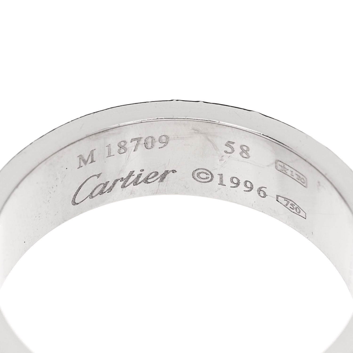 Cartier 18K White Gold 6mm LOVE Ring 58 8.25 4 of 4