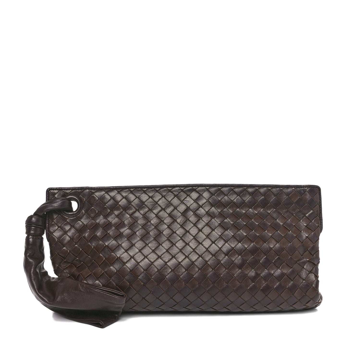 Nappa Intrecciato Clutch Ebano