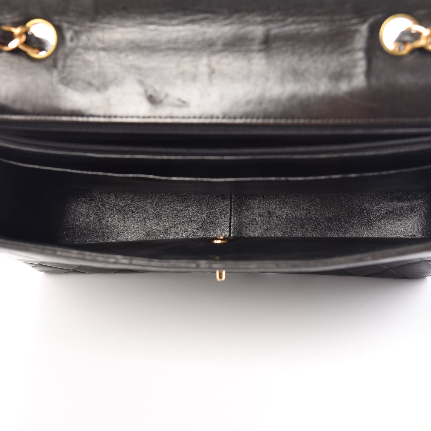 Lambskin Quilted Jumbo Single Flap Black
