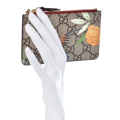 Gucci GG Supreme Monogram Tian Key Case Beige Multicolor Red 2 of 7