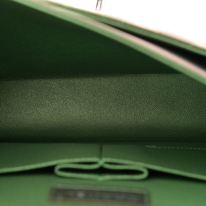 Chanel Iridescent Lambskin Quilted Medium Double Flap Green 5 of 10