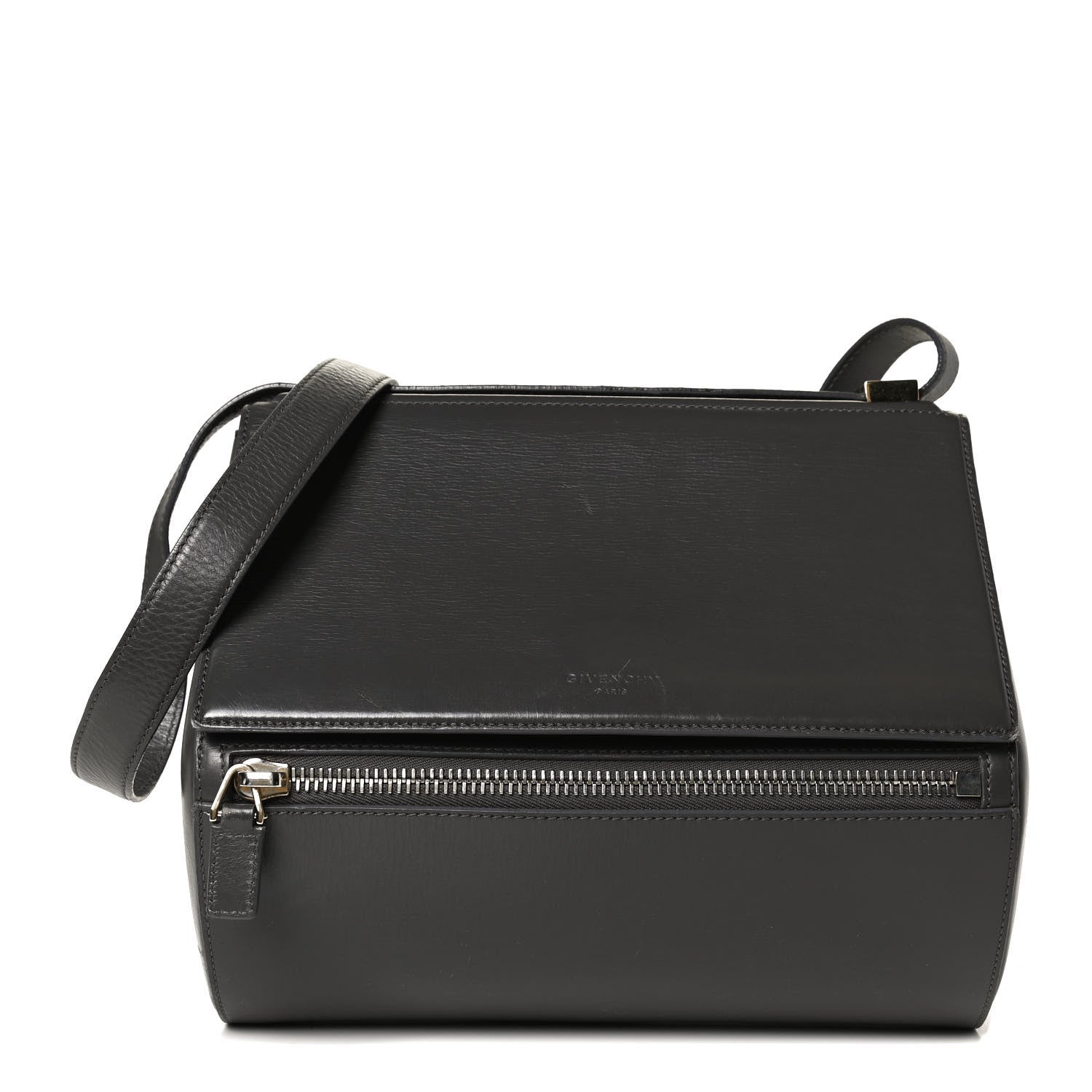 Givenchy Textured Calfskin Medium Pandora Box Crossbody Bag Dark Gray 1 of 19