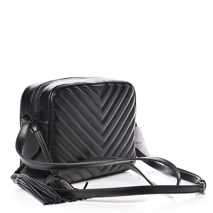 Saint Laurent Calfskin Matelasse Monogram Lou Camera Bag Black 3 of 11