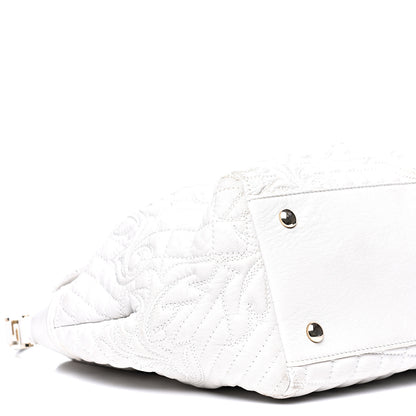 Versace Nappa Barocco Quilted Vanitas Talia Shoulder Bag White 7 of 15