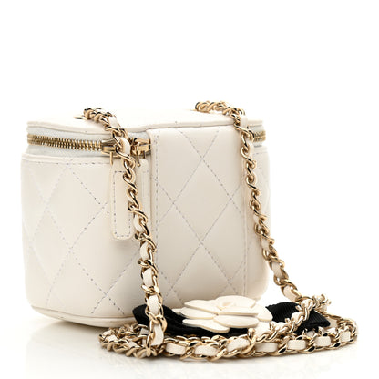 Chanel Lambskin Quilted My Chanel Lady Vanity Case With Chain White 3 of 11