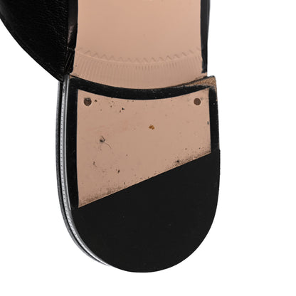 Gucci Goatskin Bee Star Embroidered Womens Princetown Slippers 37.5 Black 11 of 12