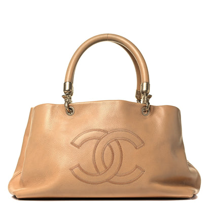 Chanel Caviar CC Stitched Tote Beige 1 of 8