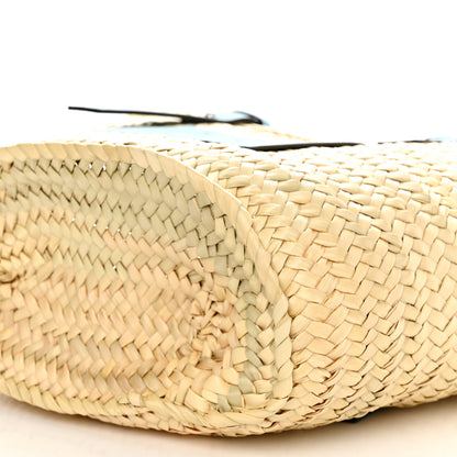 Loewe Raffia Basket Tote Bag Natural Light Blue 10 of 11