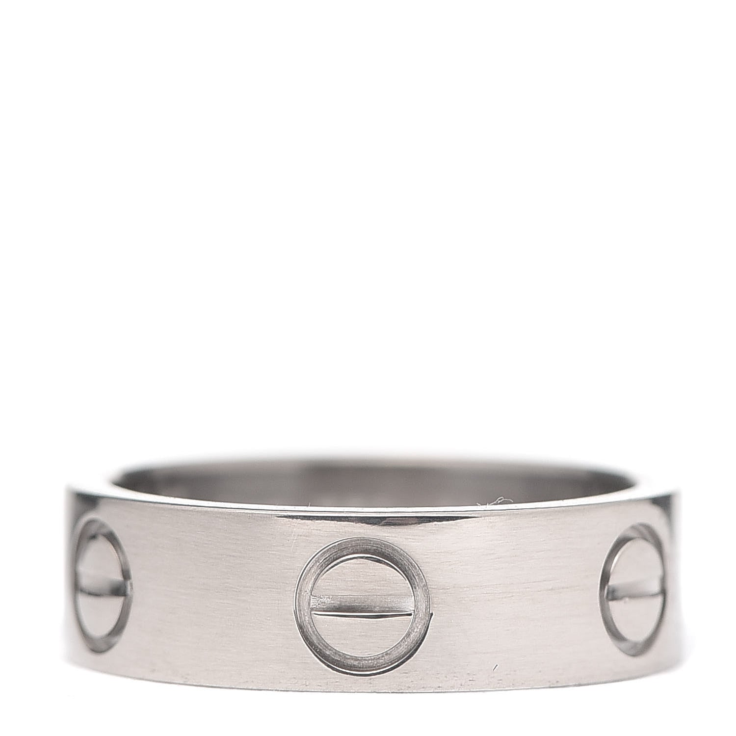 Cartier 18K White Gold 5.5mm LOVE Ring 51 5.75 1 of 4
