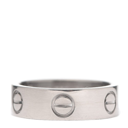 Cartier 18K White Gold 5.5mm LOVE Ring 51 5.75 1 of 4