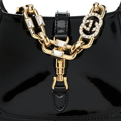 Gucci Patent Mini Jackie 1961 Crystal Hobo Black 8 of 10