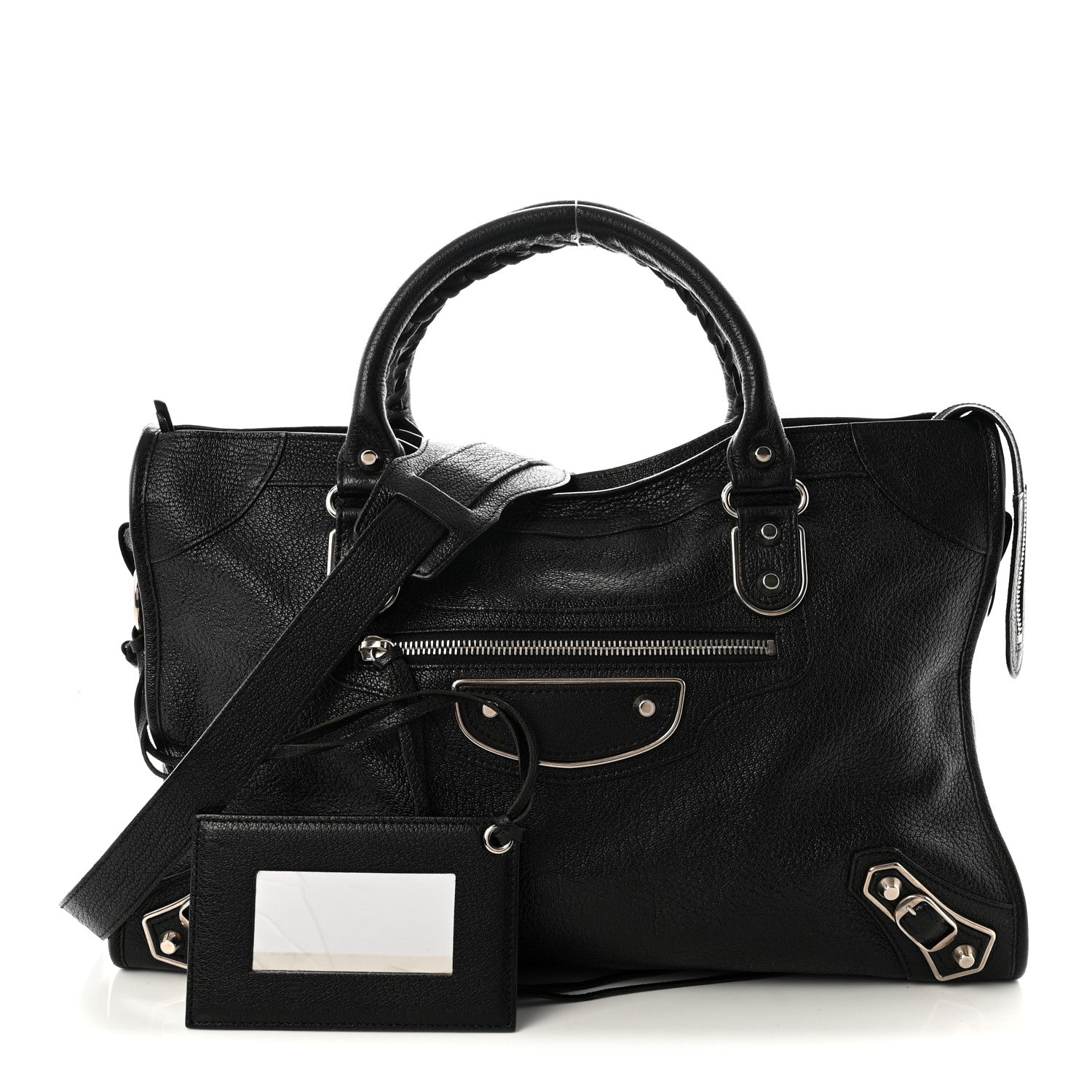 Balenciaga Chevre Silver Metallic Edge Hardware City Black 3 of 11