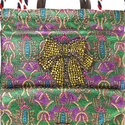 Gucci Brocade Animalier Bow Drawstring Backpack Multicolor 8 of 10