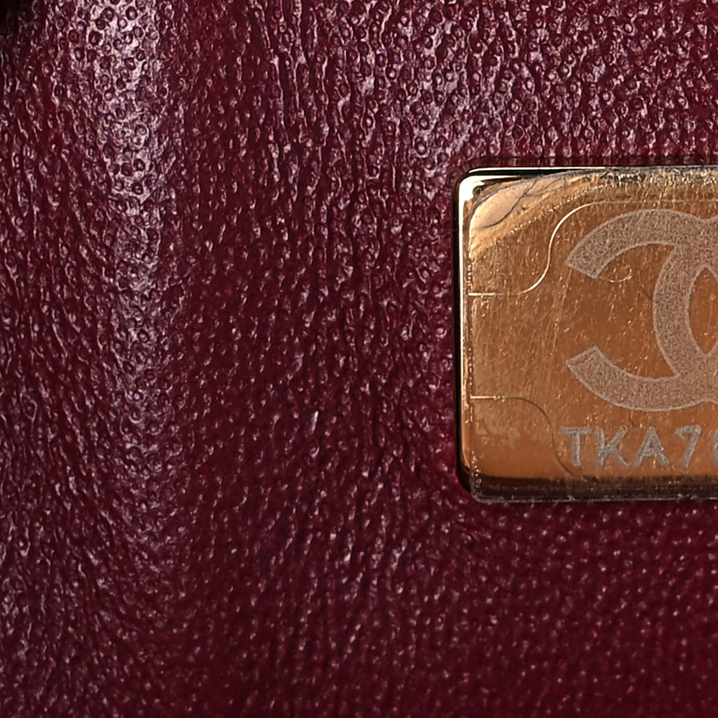 Lambskin Quilted Mini Rectangular Flap Burgundy