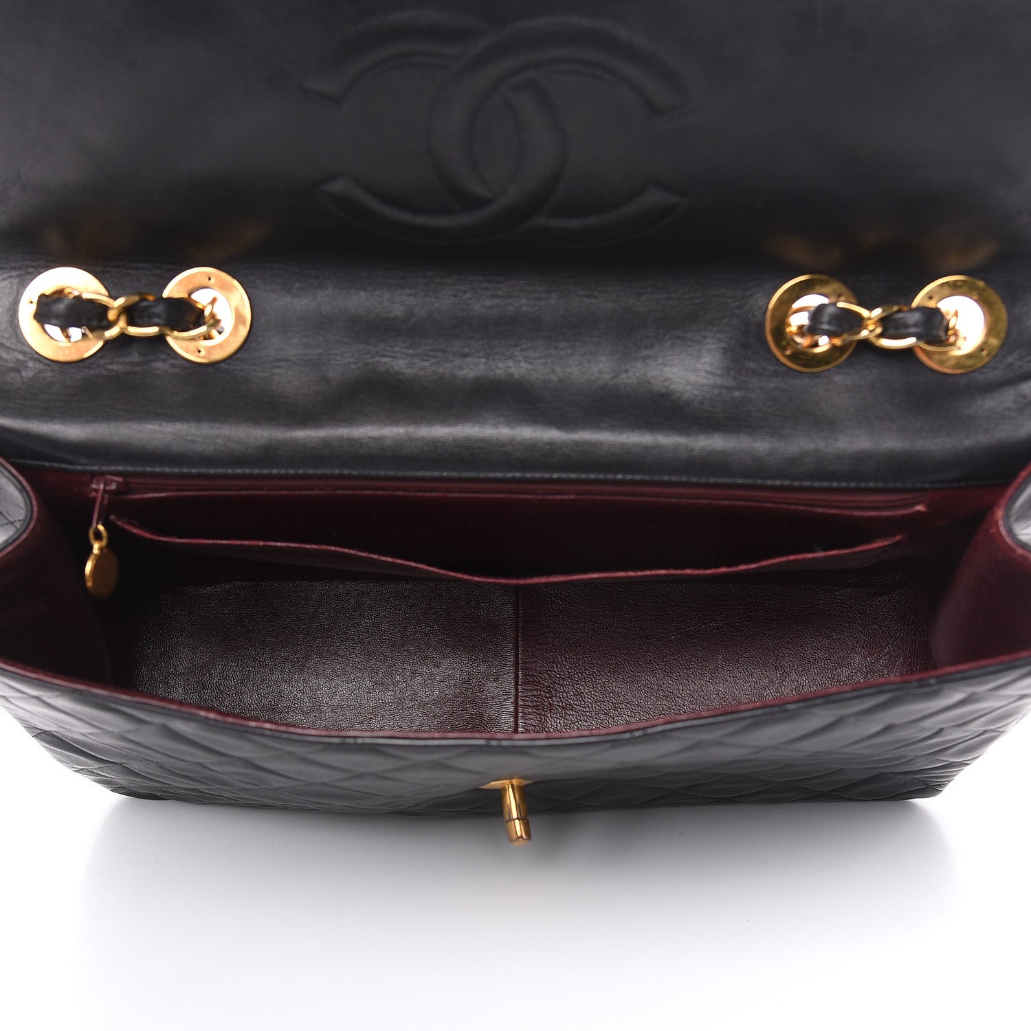 Chanel Lambskin Quilted XL Jumbo Single Flap Black 5 of 16