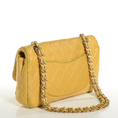 Chanel Lambskin Quilted Medium Precious Jewel Single Flap Yellow 3 of 8