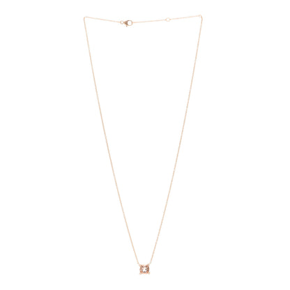David Yurman 18K Rose Gold Diamond Morganite 7mm Petite Chatelaine Pendant Necklace 3 of 4