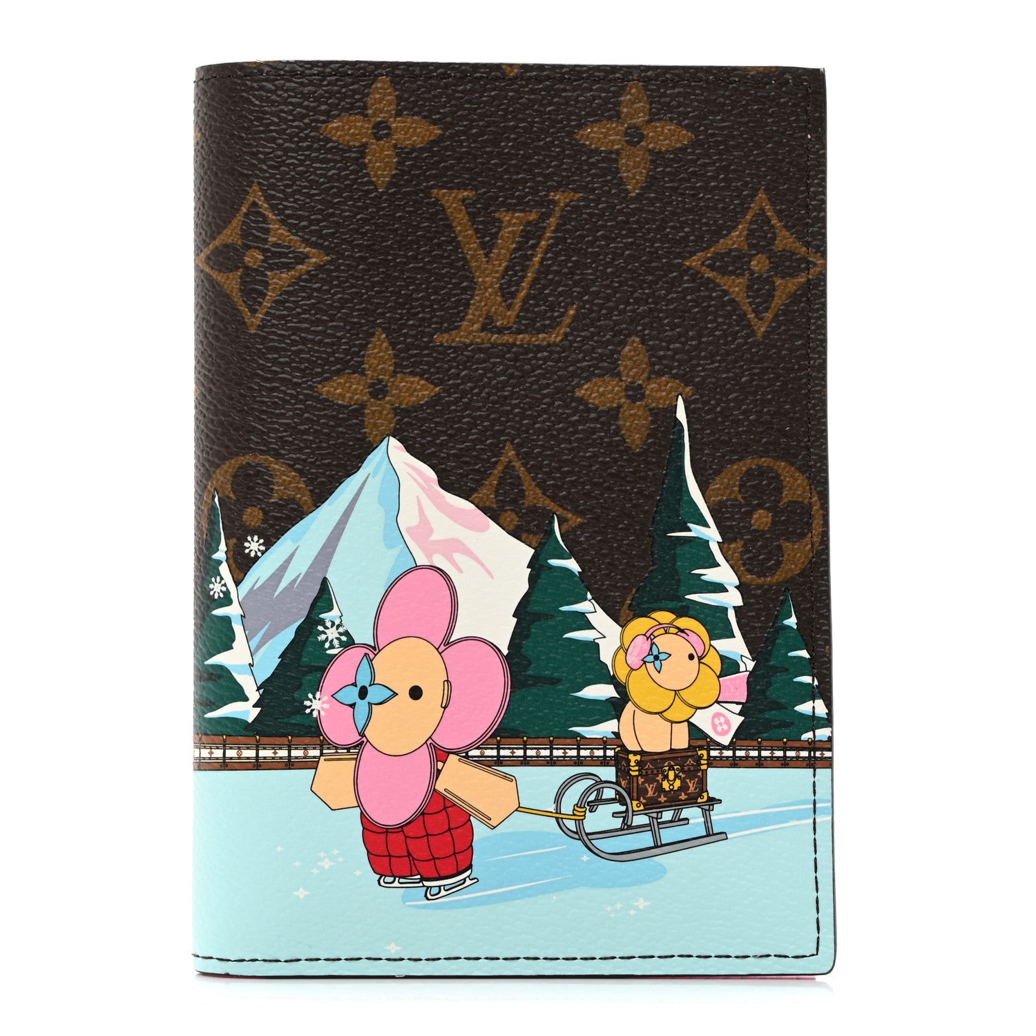 Louis Vuitton Monogram 2023 Christmas Animation Alpine Passport Cover Pink 1 of 7