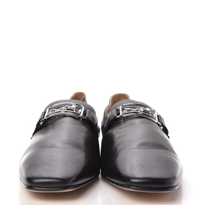 Hermes Supple Goatskin Womens Time Loafers 41 Black 2 of 9