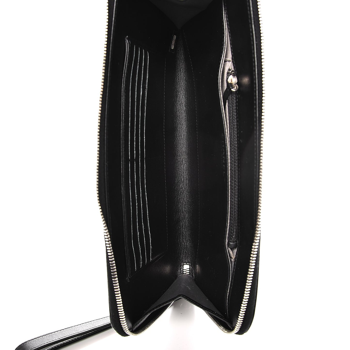 Vinyl Patent Lipstick Wristlet Wallet Black