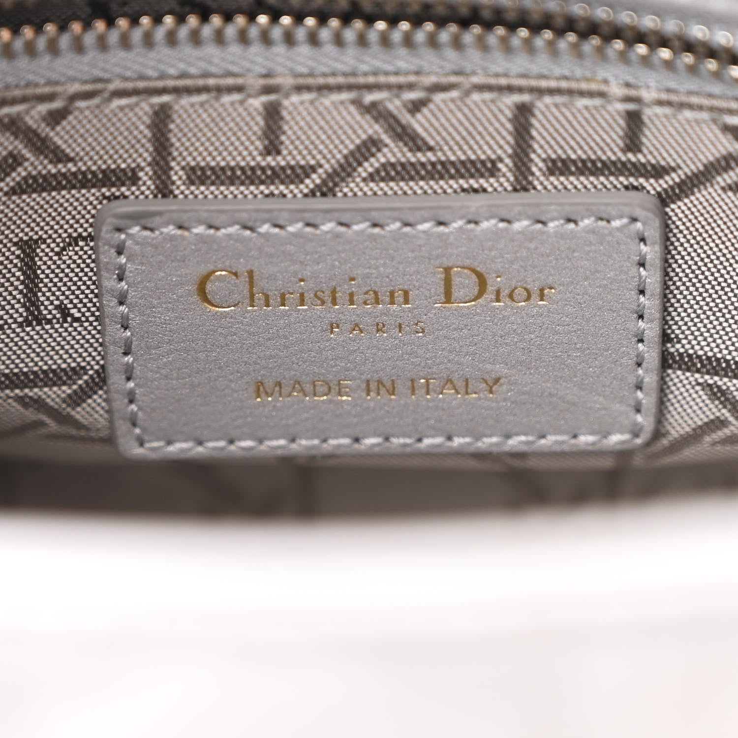 Christian Dior Metallic Lambskin Cannage Mini Lady Dior Grey 5 of 10