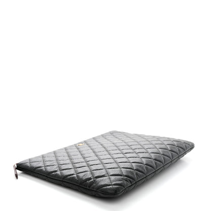 Chanel Caviar Quilted Large Cosmetic Case Black 4 of 7