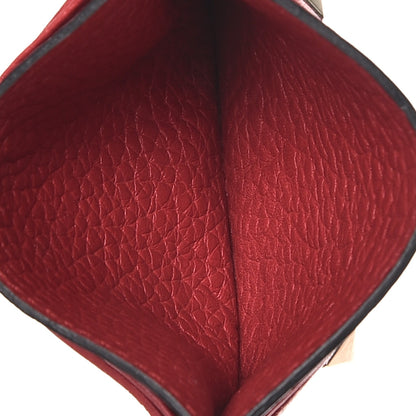 Valentino Garavani Pebbled Calfskin Rockstud Card Holder Red 5 of 8