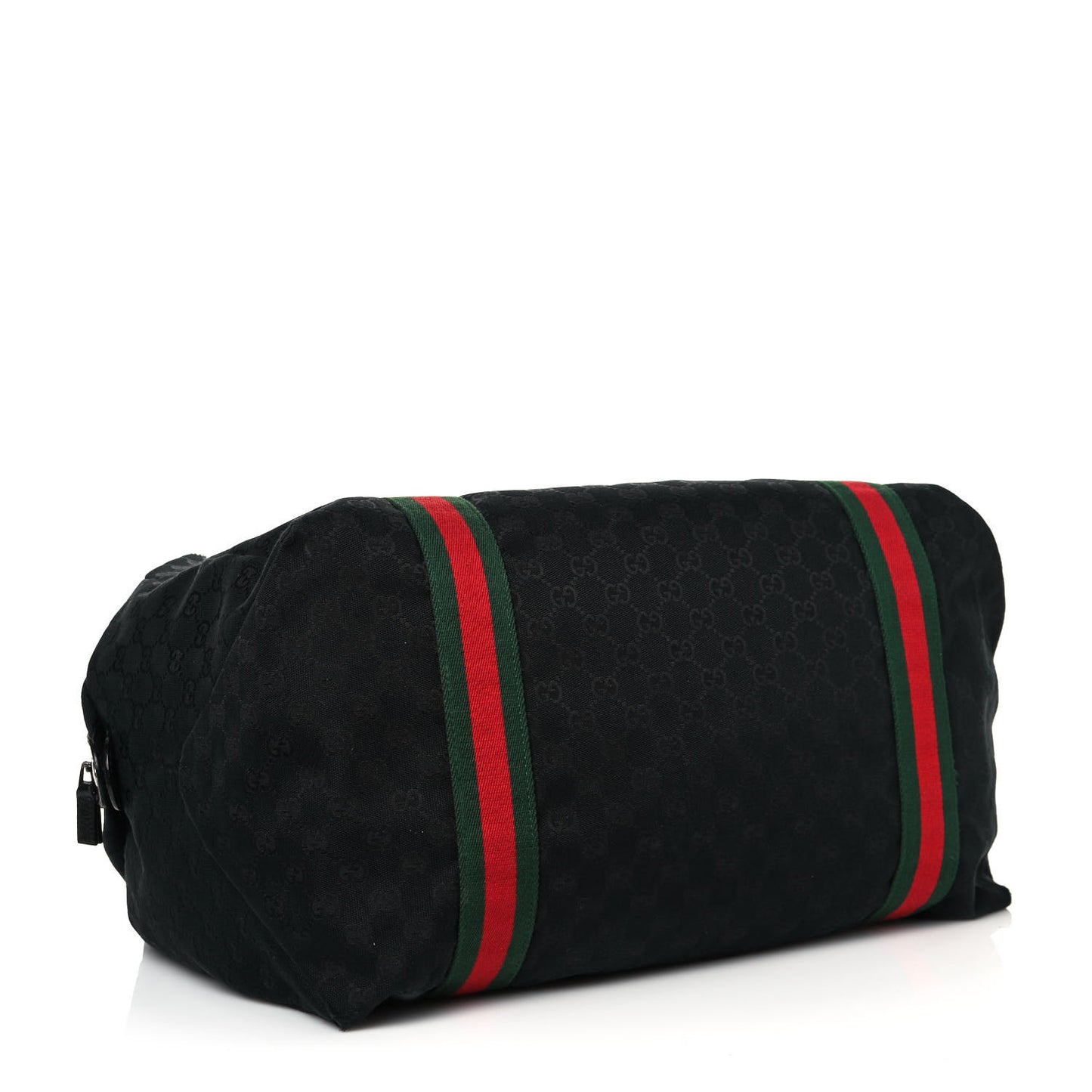 GG Monogram Web Medium Collapsible Carry On Duffle Black