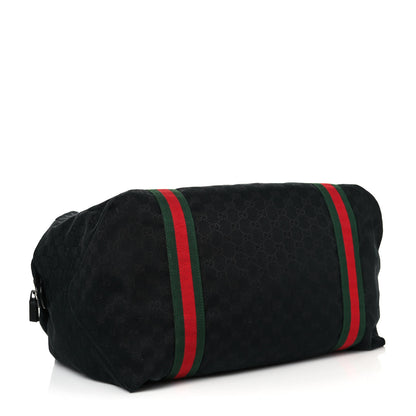 Gucci GG Monogram Web Medium Collapsible Carry On Duffle Black 3 of 15