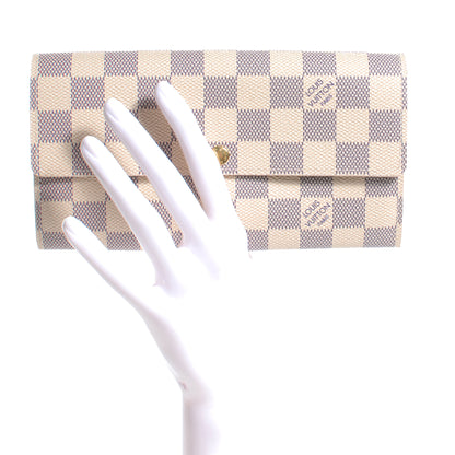 Louis Vuitton Damier Azur Sarah Wallet 2 of 7