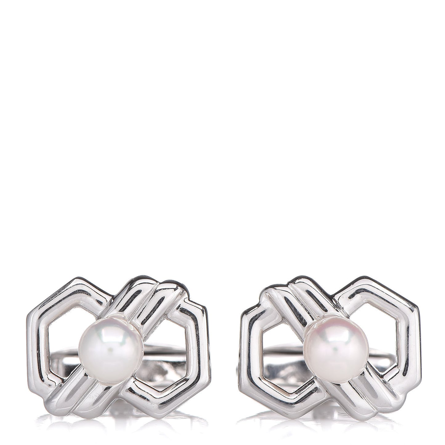 Sterling Silver Pearl Cufflinks