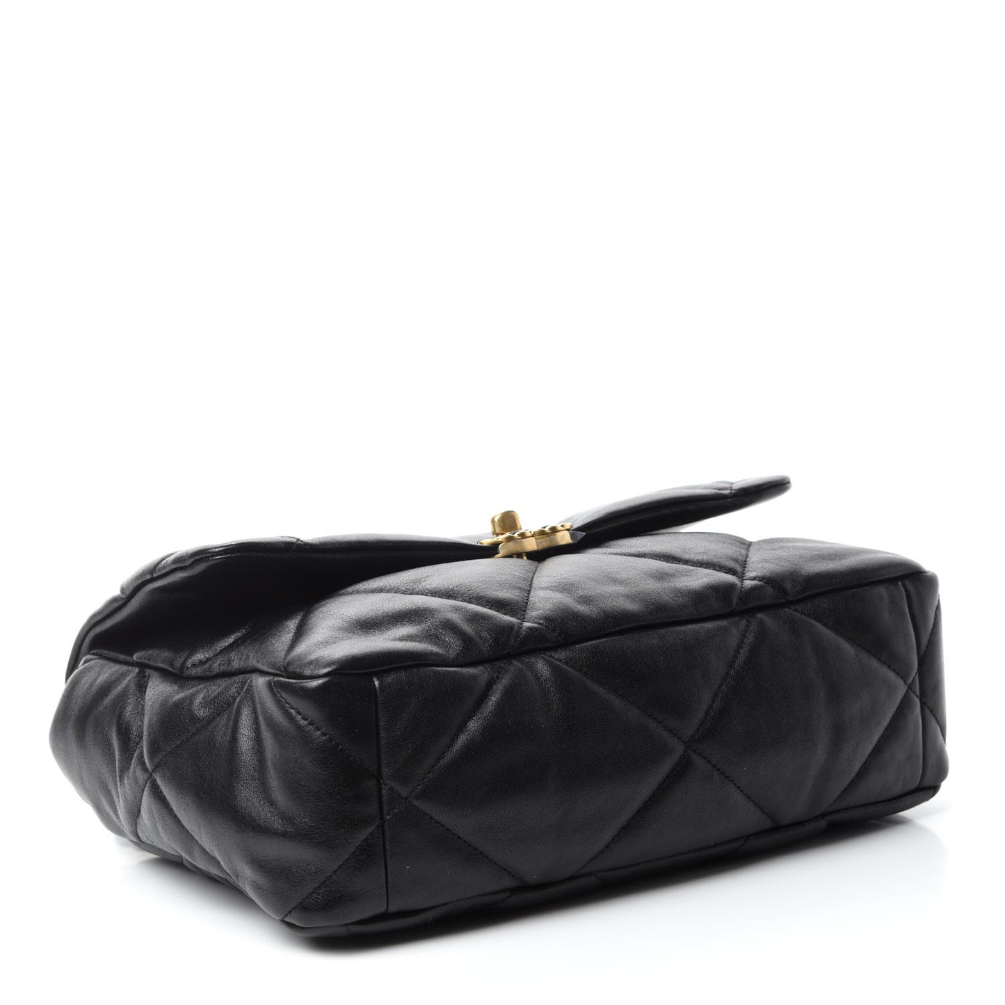 Lambskin Quilted Large Chanel 19 Flap Black