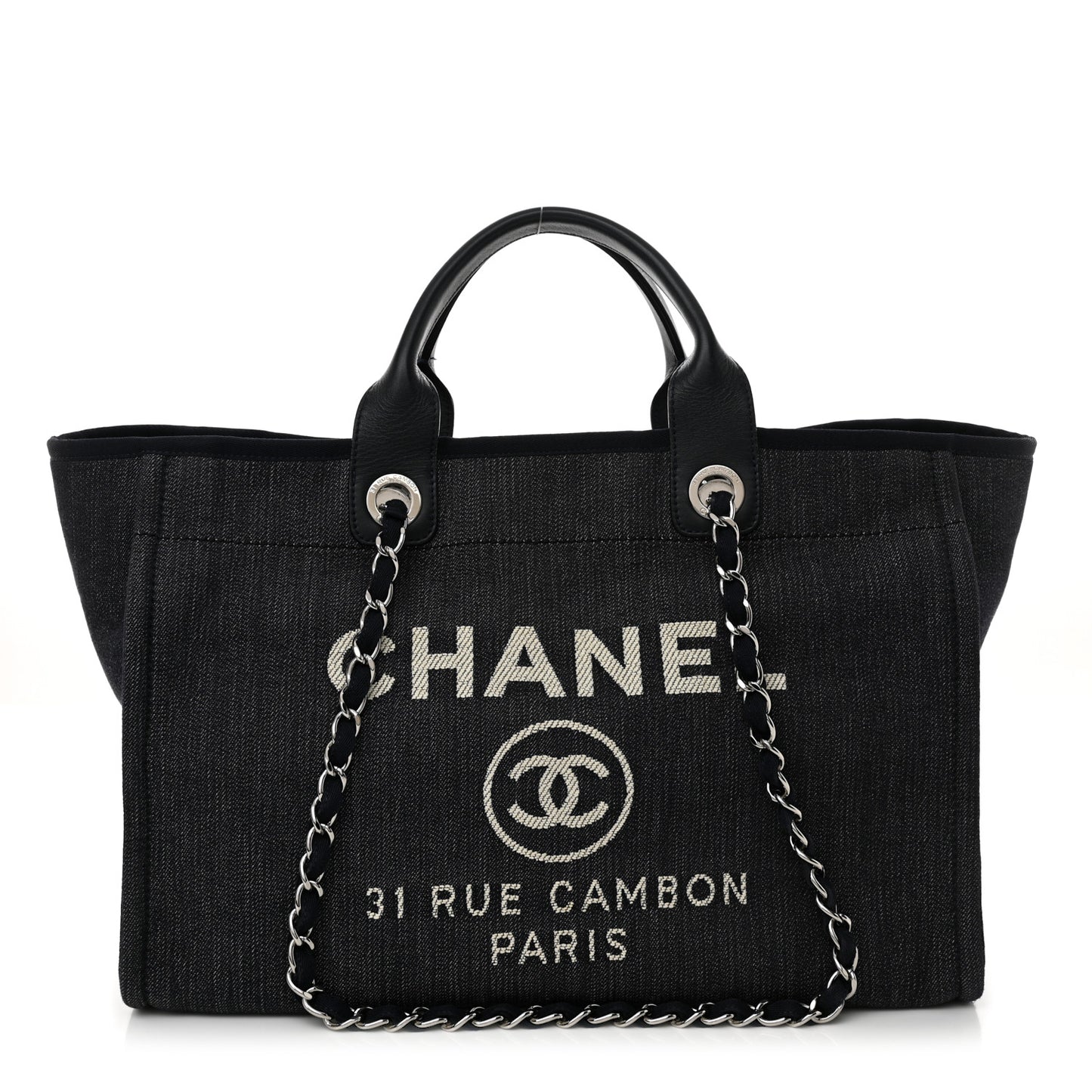 Denim Medium Deauville Tote Dark Blue