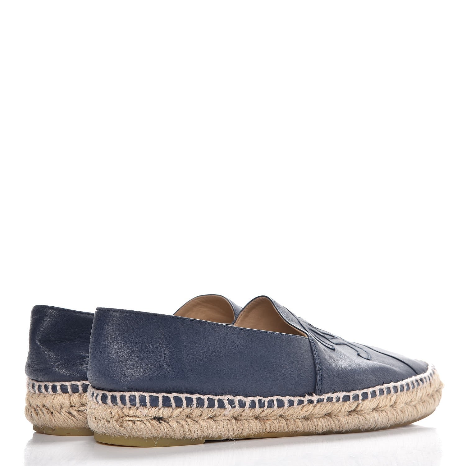 Chanel Lambskin CC Espadrilles 39 Navy 4 of 12