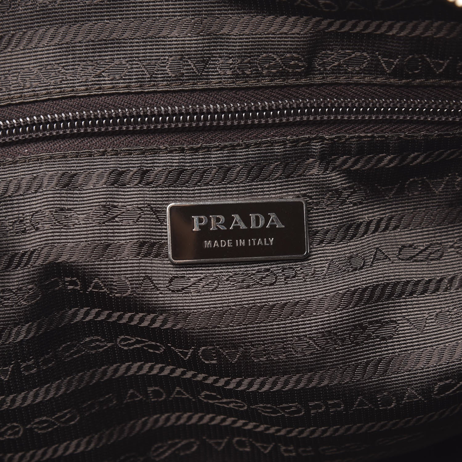 Prada Glace Calfskin Boston Bag Rosso 6 of 12