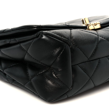 Chanel Lambskin Quilted Small Color Match Flap Black 9 of 11
