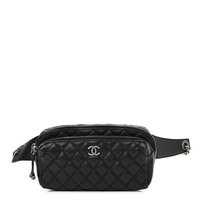Chanel Calfskin Quilted Waist Bag Black 1 of 10