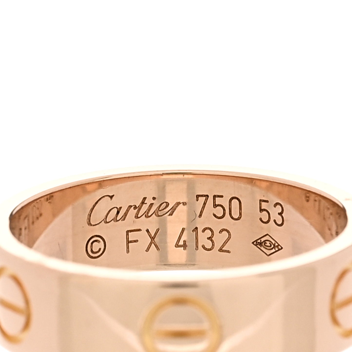 18K Pink Gold 5.5mm LOVE Ring 53 6.5