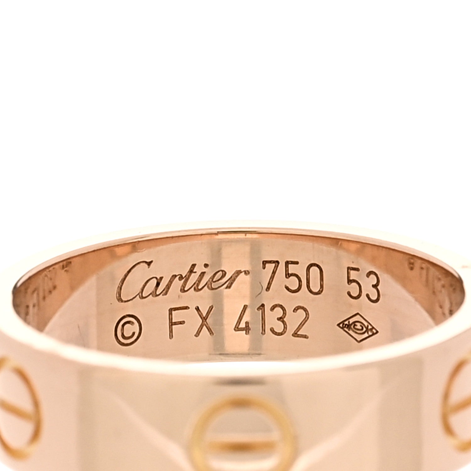 Cartier 18K Pink Gold 5.5mm LOVE Ring 53 6.5 4 of 5
