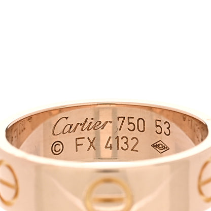 Cartier 18K Pink Gold 5.5mm LOVE Ring 53 6.5 4 of 5