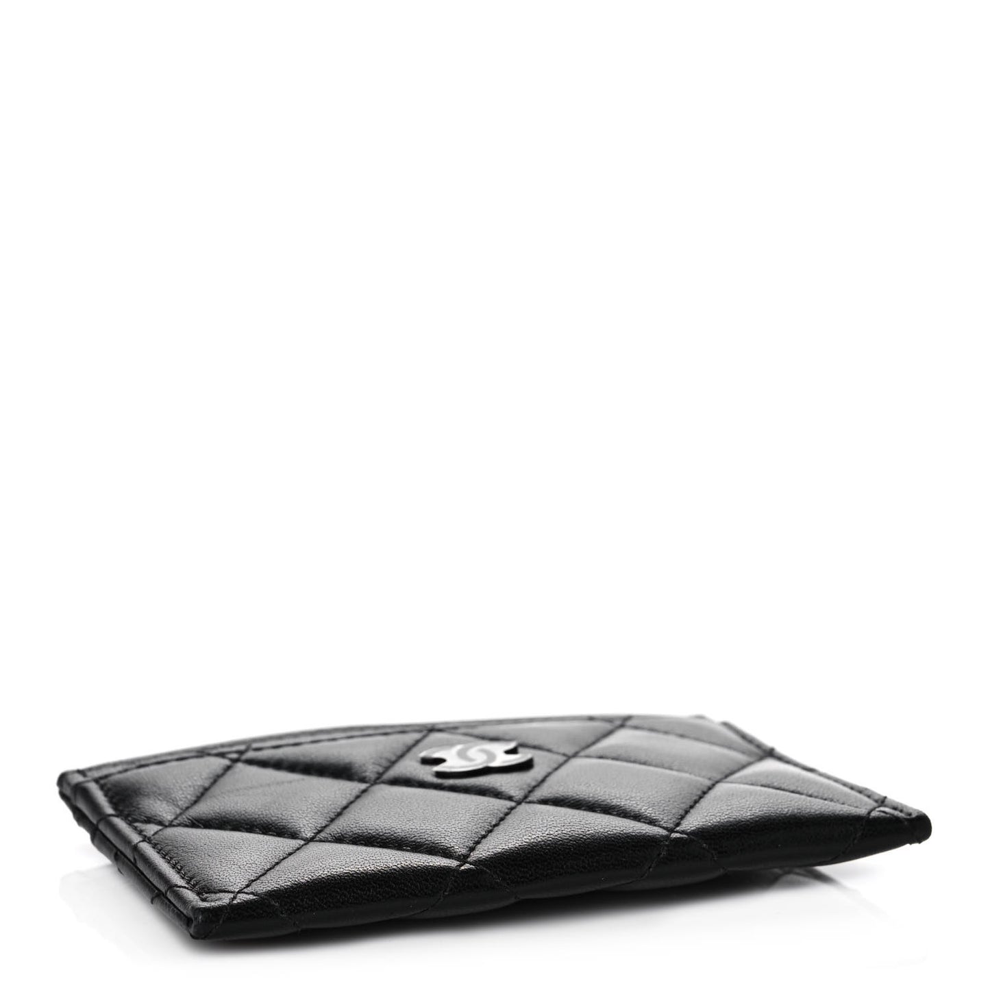 Lambskin Quilted Card Holder So Black