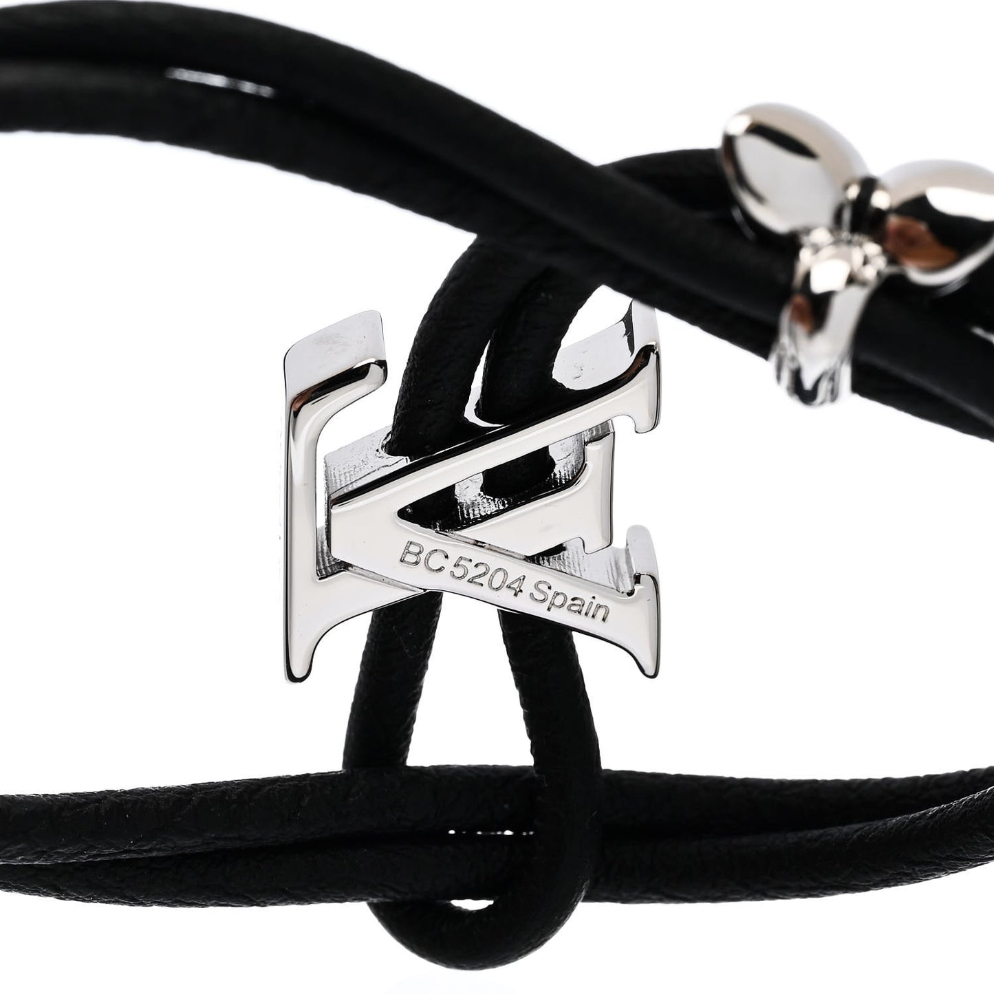 Calfskin LV Bloom Bracelet Black
