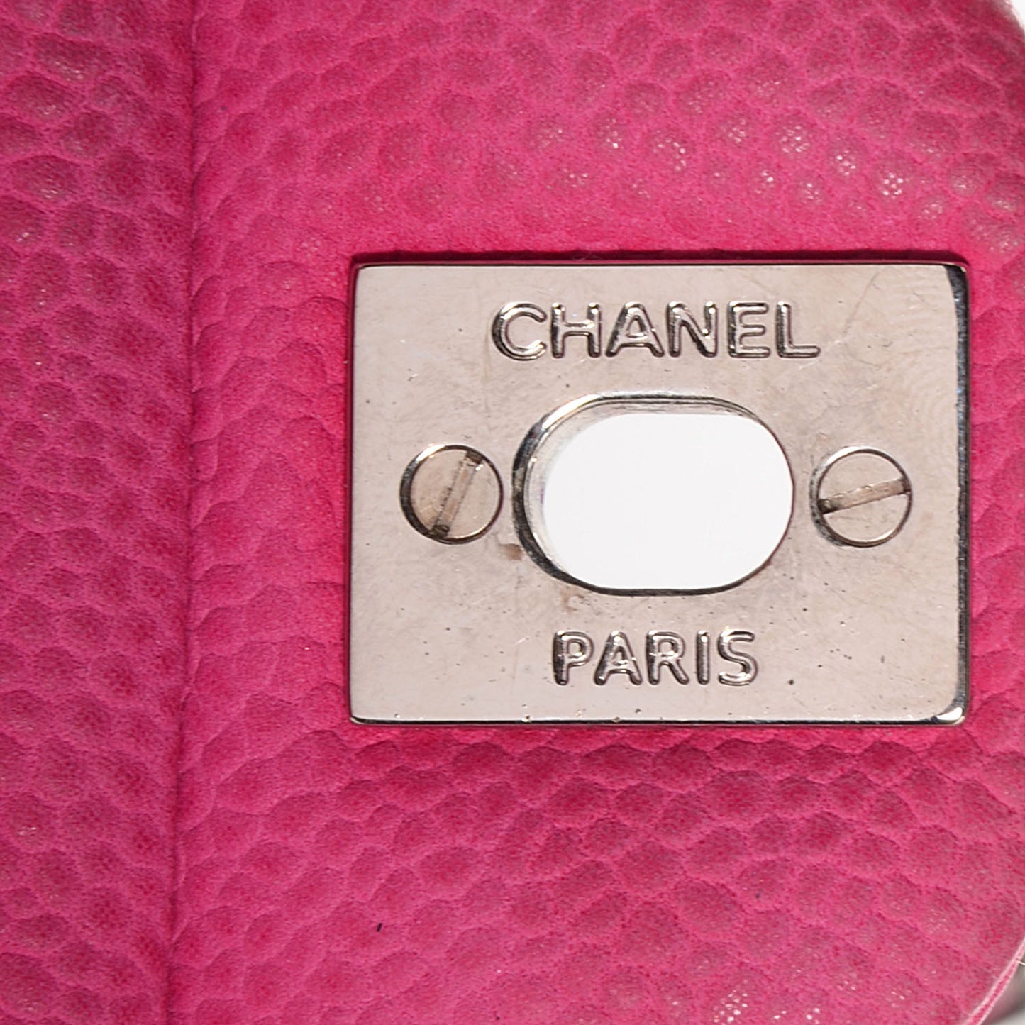 Iridescent Caviar Quilted Mini Square Flap Pink