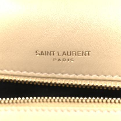 Saint Laurent Lambskin Shearling Monogram Medium Niki Chain Satchel Natural Beige 7 of 12