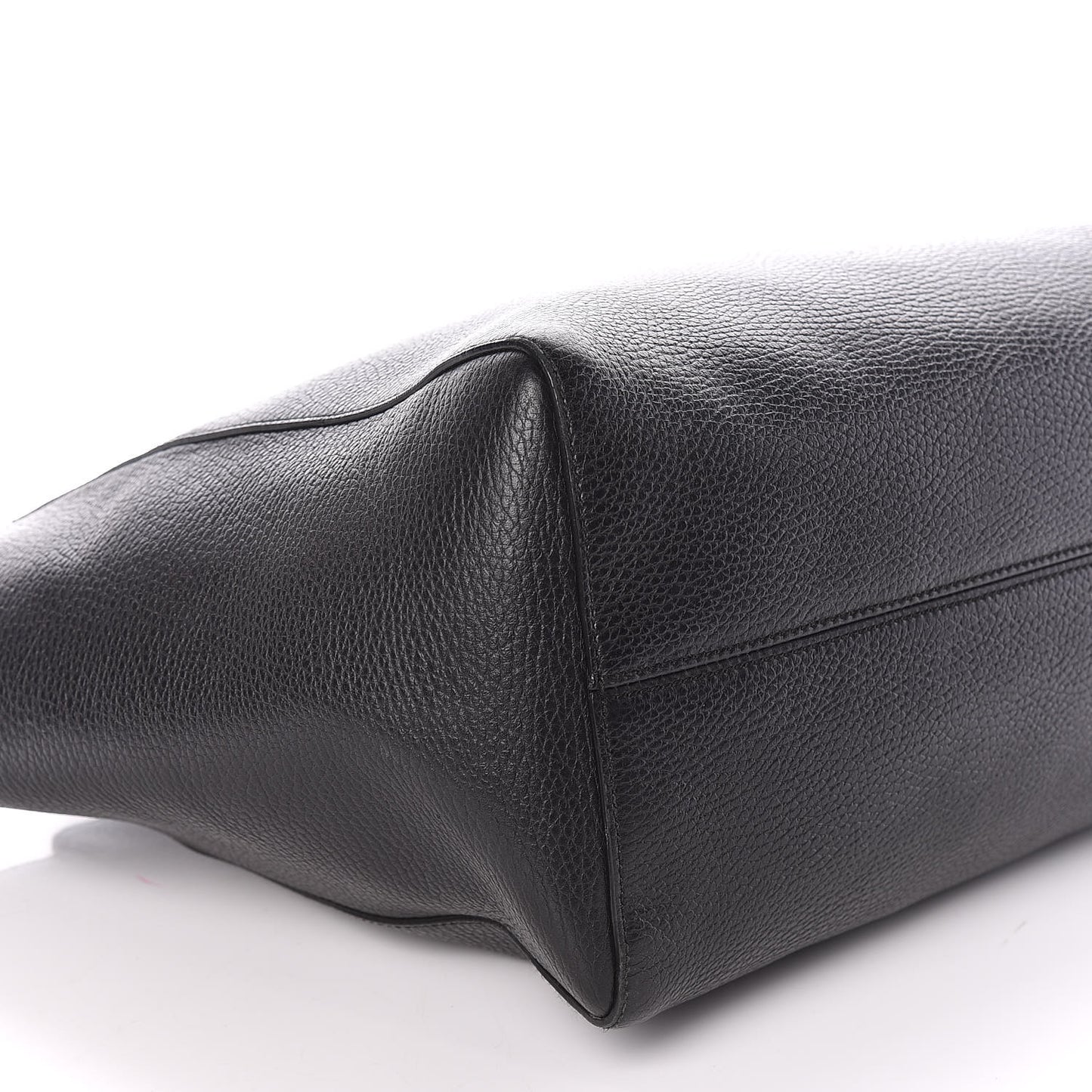 Pebbled Calfskin Medium Swing Tote Black