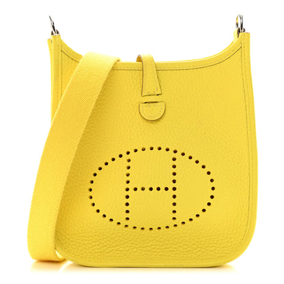 Hermes Taurillon Clemence Evelyne TPM Lime 1 of 14