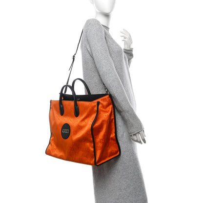 Gucci Econyl Nylon Monogram Large Off The Grid Tote Bag Carrot Orange Black 2 of 10