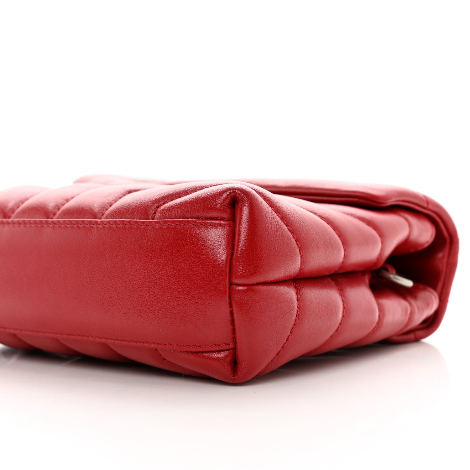 Saint Laurent Calfskin Y Quilted Monogram Toy Loulou Crossbody Bag Rouge Eros 11 of 11