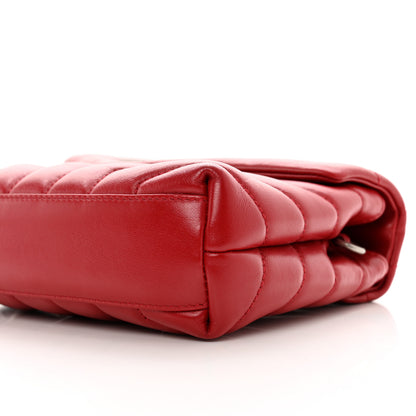 Saint Laurent Calfskin Y Quilted Monogram Toy Loulou Crossbody Bag Rouge Eros 11 of 11