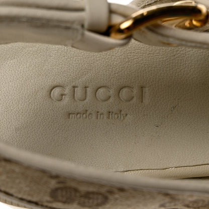 Gucci Monogram Granada Kid Trip 40/72mm Lug Sole Sandals 38.5 Beige Ebony Mystic White 6 of 9